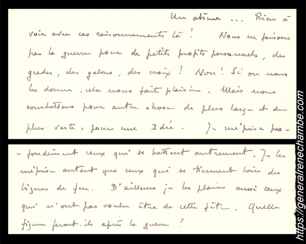René Chambe - lettre à son frère du 12 mars 1915