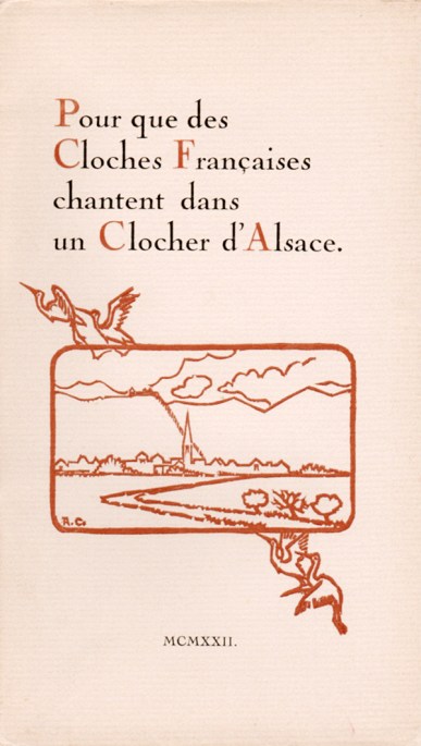 René Chambe - Cloches françaises clocher Alsace - Niedernai - 1922