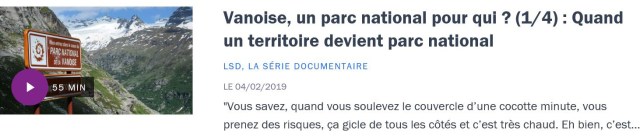 Vanoise 1-4 France Culture