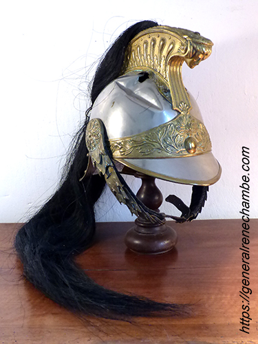 René Chambe - casque de Dragons cavalerie 20e régiment